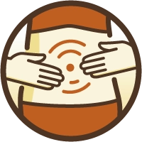 Feeling Bloated Illustration of Feeling Bloated